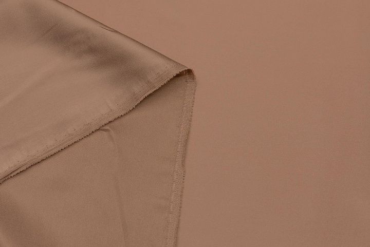 Подкладочная стрейч (о) коричневая - итальянские ткани Тессутидея арт. 07-1403