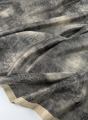 Мех дубленка (о) бежевый/черно-бежевый меланж - в интернет-магазине тканей Тессутидея арт. 06-0153