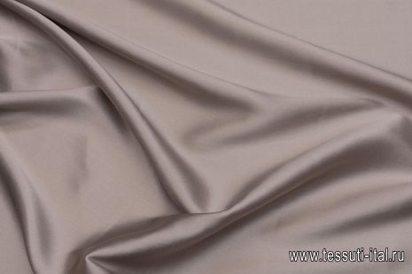 Шелк атлас стрейч (о) коричнево-серый - итальянские ткани Тессутидея арт. 10-2909