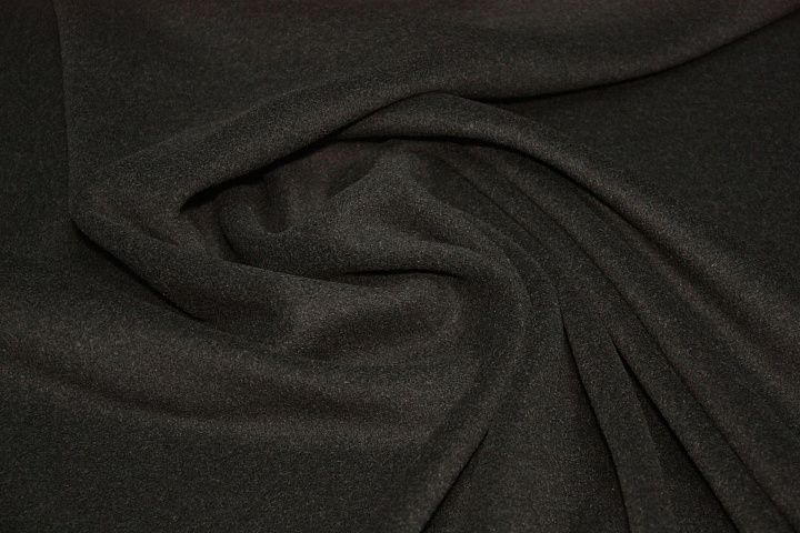 Пальтовая велюр (о) черная ш-150см - итальянские ткани Тессутидея арт. 09-1183