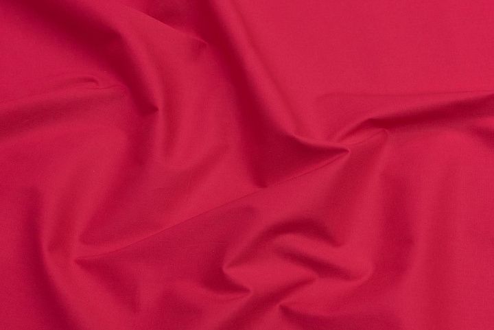 Сорочечный поплин стрейч (о) красный - итальянские ткани Тессутидея арт. 01-6850