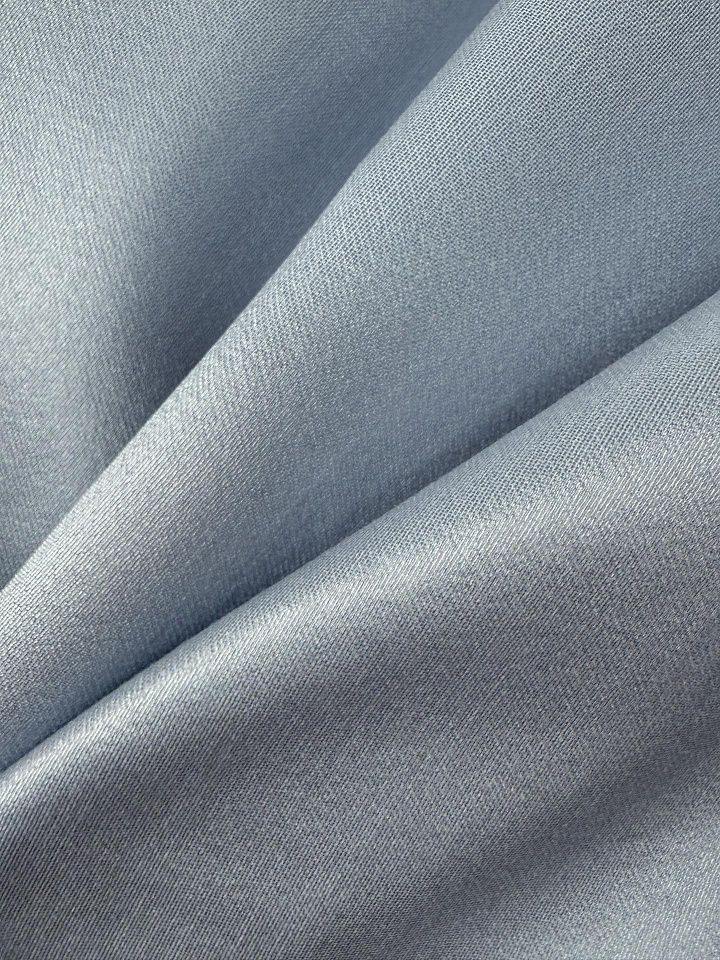 Плательная дюшес шелк+шерсть (о) голубая - итальянские ткани Тессутидея арт. 10-4855
