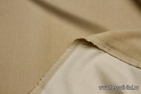 Пальтовая велюр (о) светло-бежевая - итальянские ткани Тессутидея арт. 09-2059