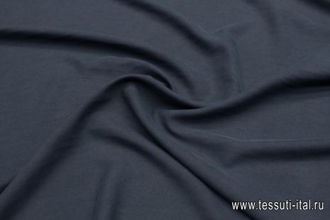 Шелк вареный матовый (о) темно-синий - итальянские ткани Тессутидея арт. 10-3672