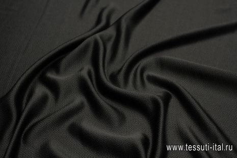 Шелк фактурный (о) черный - итальянские ткани Тессутидея арт. 10-3304