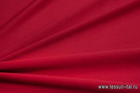 Плательная стрейч (о) темно-красная - итальянские ткани Тессутидея арт. 03-6401