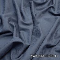 Хлопок дамаст стрейч (о) серо-синий орнамент на серо-синем - итальянские ткани Тессутидея арт. 01-5544