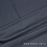 Костюмная стрейч (н) сине-коричнево-красная клетка - итальянские ткани Тессутидея арт. 05-4590