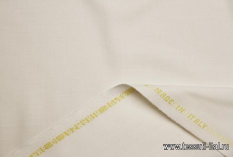 Костюмная шерсть дабл фейс (о) молочная - итальянские ткани Тессутидея арт. 05-5042