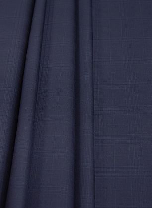 Костюмная (о) синяя клетка Loro Piana - в интернет-магазине тканей Тессутидея арт. 05-3936