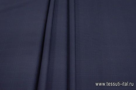 Костюмная (о) синяя клетка Loro Piana - итальянские ткани Тессутидея арт. 05-3936