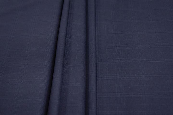 Костюмная (о) синяя клетка Loro Piana - итальянские ткани Тессутидея арт. 05-3936