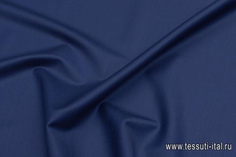 Костюмная стрейч дабл фейс (о) темно-синяя - итальянские ткани Тессутидея арт. 05-4371