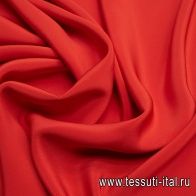 Шелк кади стрейч (о) красно-оранжевый - итальянские ткани Тессутидея арт. 10-0719