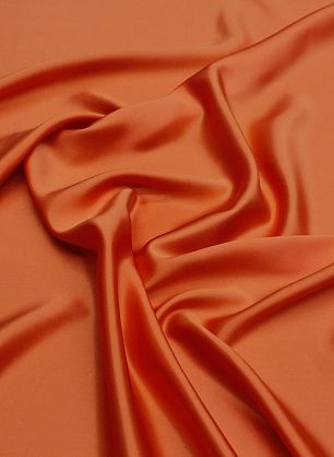 Шелк атлас (о) оранжевый - в интернет-магазине тканей Тессутидея арт. 10-3351
