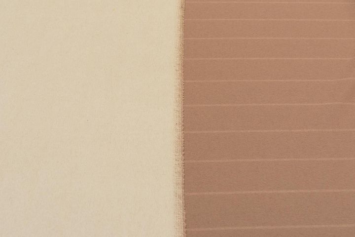 Пальтовая дабл двухслойная (о) коричневая/светло-бежевая - итальянские ткани Тессутидея арт. 09-1961