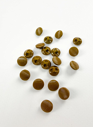 Пуговица стеклянная на ножке d-11мм горчичная - итальянские ткани Тессутидея.