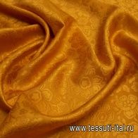 Шелк жаккард (о) охра - итальянские ткани Тессутидея арт. 10-1058