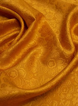 Шелк жаккард (о) охра - в интернет-магазине тканей Тессутидея арт. 10-1058