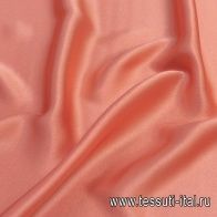Шелк атлас стрейч (о) персиковый - итальянские ткани Тессутидея арт. 10-2506