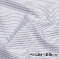 Сорочечная (н) бело-фиолетово-голубая полоска  - итальянские ткани Тессутидея арт. 01-6005