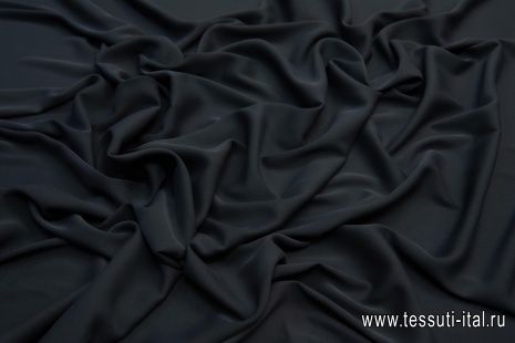 Крепдешин стрейч (о) темно-серо-зеленый - итальянские ткани Тессутидея арт. 10-1046
