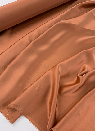 Шелк атлас (о) лососевый - в интернет-магазине тканей Тессутидея арт. 10-5009