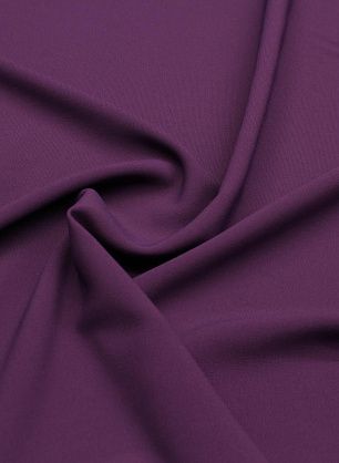 Плательная кади шелк с вискозой стрейч (о) баклажановая - в интернет-магазине тканей Тессутидея арт. 10-3388