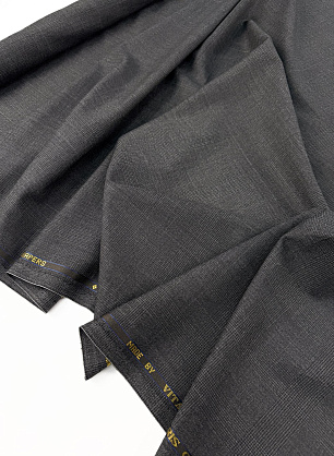 Костюмная шерсть (н) серо-черная клетка - в интернет-магазине тканей Тессутидея арт. 05-5311