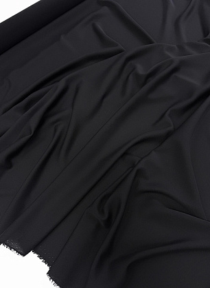 Крепдешин (о) черный - в интернет-магазине тканей Тессутидея арт. 10-5143