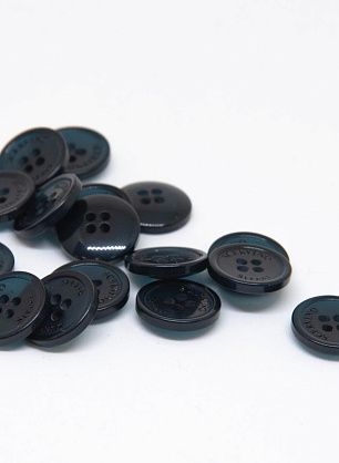 Пуговица пластик 4 прокола d-12мм темно-синяя Scervino - итальянские ткани Тессутидея.