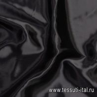 Хлопок атлас костюмный (о) черный - итальянские ткани Тессутидея арт. 01-6822