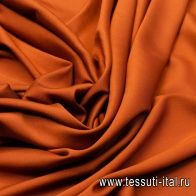 Шелк твил (о) темно-терракотовый - итальянские ткани Тессутидея арт. 02-8521