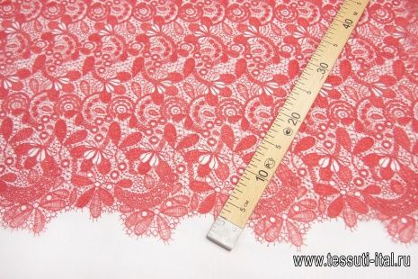 Кружевное полотно (о) красное в стиле Scervino - итальянские ткани Тессутидея арт. 03-6712