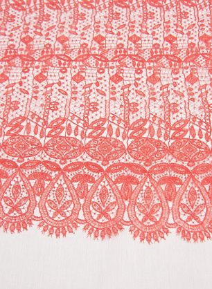 Кружевное полотно (о) красное в стиле Scervino - в интернет-магазине тканей Тессутидея арт. 03-6702