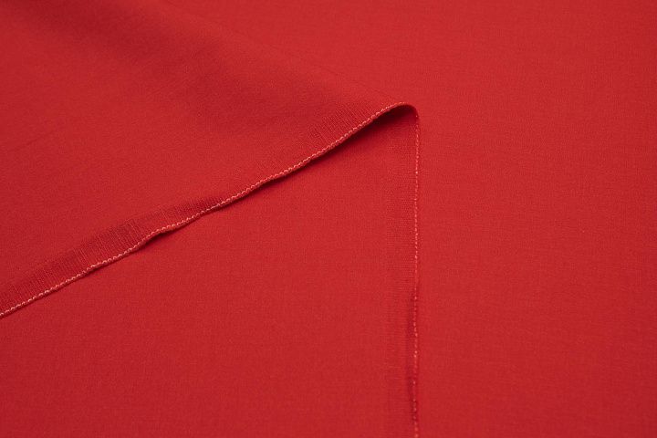 Плательная стрейч дабл (о) красная - итальянские ткани Тессутидея арт. 17-0957