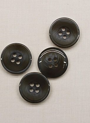 Пуговица пластик под рог 4 прокола d-18мм серо-коричнево-голубая - в интернет-магазине тканей Тессутидея арт. F-6738