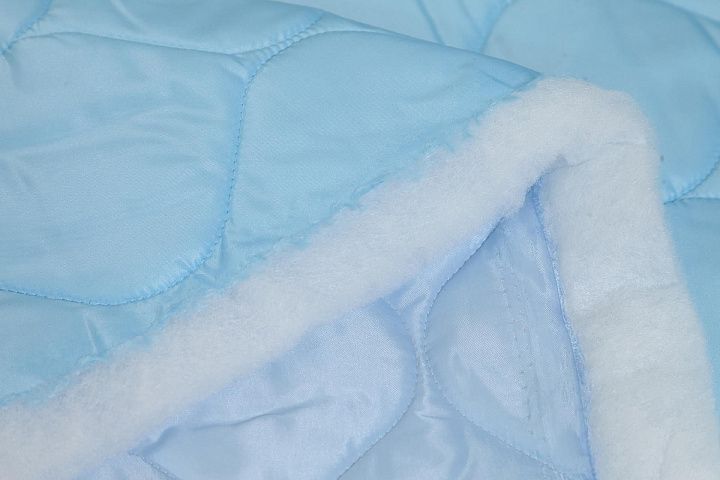 Плащевая стежка с водоотталкивающим покрытием 470 г/м (о) голубая - итальянские ткани Тессутидея арт. 11-0526