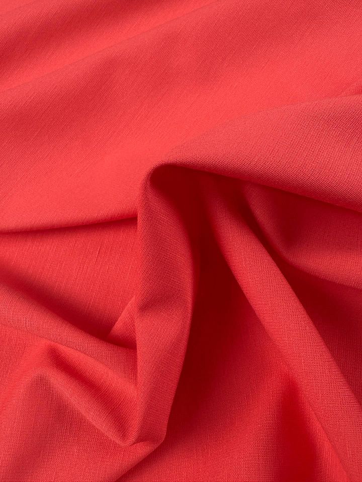 Джерси вискоза+полиамид (о) коралловое - итальянские ткани Тессутидея арт. 14-1763