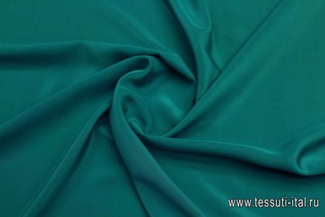 Крепдешин (о) темно-бирюзовый - итальянские ткани Тессутидея арт. 10-3817