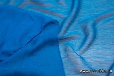Шифон крэш (о) светло-синий - итальянские ткани Тессутидея арт. 10-1222