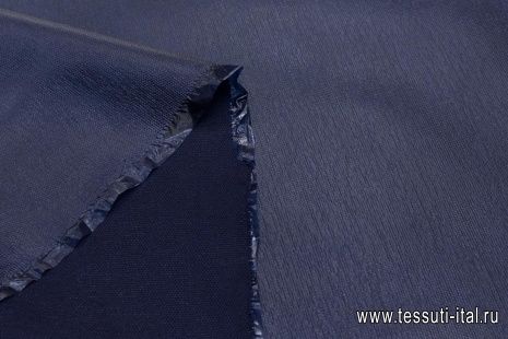 Трикотаж пике с водоотталкивающим покрытием (о) синий - итальянские ткани Тессутидея арт. 13-1409