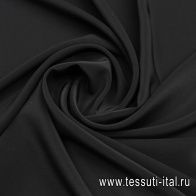 Крепдешин (о) черный - итальянские ткани Тессутидея арт. 10-3466
