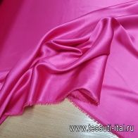 Шелк атлас стрейч (о) ярко-розовый - итальянские ткани Тессутидея арт. 02-6598