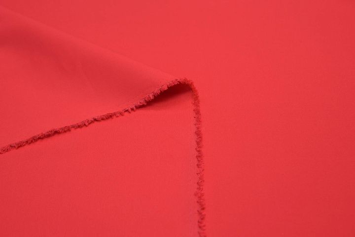 Плательная кади стрейч (о) красная - итальянские ткани Тессутидея арт. 10-1514
