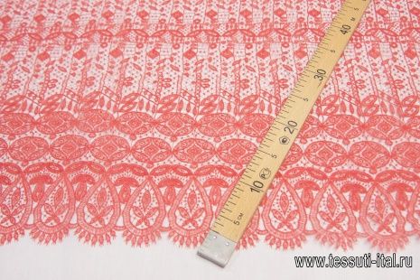 Кружевное полотно (о) красное в стиле Scervino - итальянские ткани Тессутидея арт. 03-6706