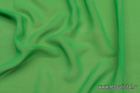 Шифон (о) ярко-зеленый - итальянские ткани Тессутидея арт. 10-2808