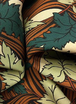 Шелк матовый (н) растительный орнамент на светло-бежевом - в интернет-магазине тканей Тессутидея арт. 02-7975