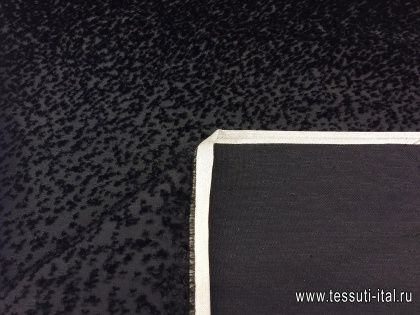 Бархат деворе купон (1,4м) (о) черный - итальянские ткани Тессутидея арт. 03-4707