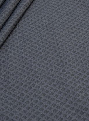 Сорочечная стрейч (н) ромбы на серо-синем - в интернет-магазине тканей Тессутидея арт. 01-5542